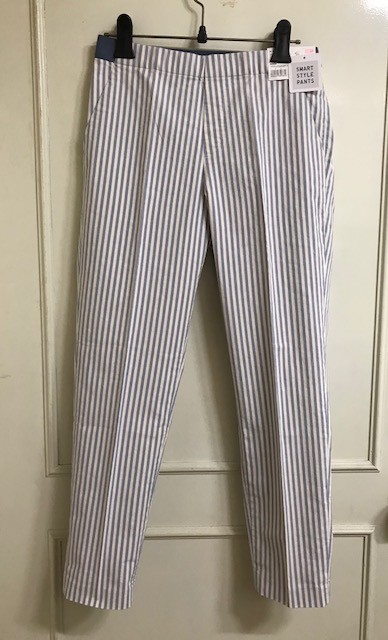 Style Ankle Blue Stripe Pants 